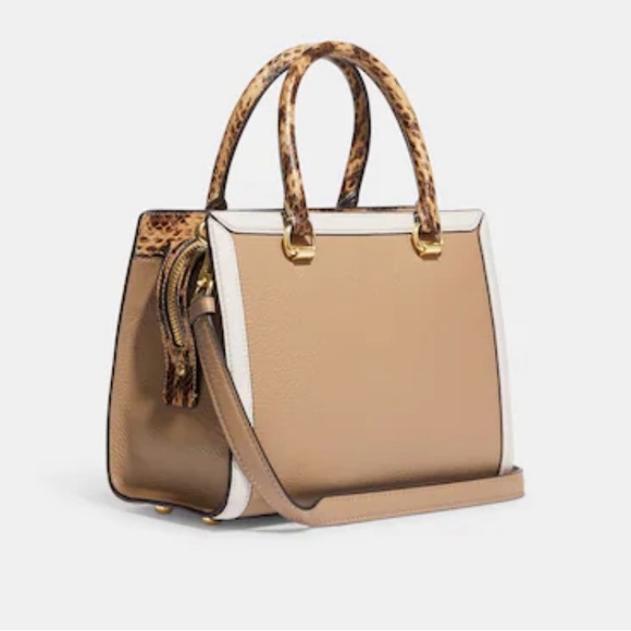 NEW WITH TAGS Grace Carryall In Colorblock Gold/Taupe Multi Below $528 Retail - Picture 3 of 7